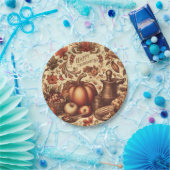 ヴィンテージ/クラシックハッピーサンクスギビング ペーパープレート (パーティー)