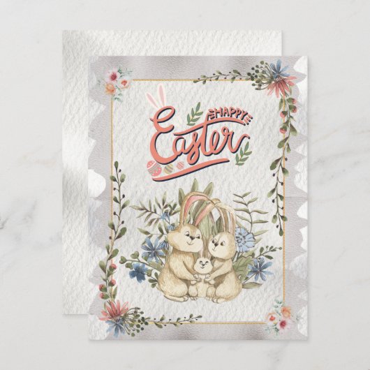 ヴィンテージ クラシック  イースター デー  ホリデー カード (正面/裏面)