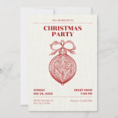 ヴィンテージ クラシック クリスマス オーナメント 招待状 (正面)