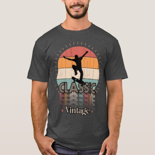 ヴィンテージ クラシック スケート ファミリー Tシャツ (正面)