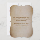 ヴィンテージ クラシック セピア ウェディング 招待状 (裏面)