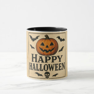 ヴィンテージ/クラシック ハッピーハロウィン ジャック・オ・ランタン マグカップ