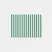 ヴィンテージ クラシック ボトルグリーン & ホワイト ストライプ ポストイット (正面)