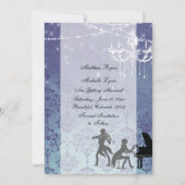 ヴィンテージ クラシック ミュージック シャンデリア セーブ・ザ・デート 招待状 (裏面)