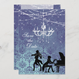 ヴィンテージ クラシック ミュージック シャンデリア セーブ・ザ・デート 招待状