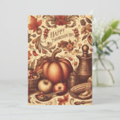 ヴィンテージ クラシック 感謝祭 シーズンカード (スタンド正面)