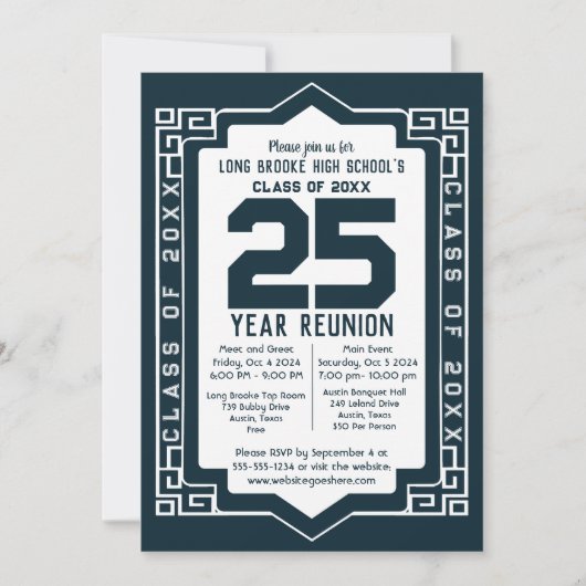 ヴィンテージ「クラス」25年高校懇親会 招待状 (正面)