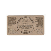 ヴィンテージ クラフト紙スタイル ドロッパーボトルラベル ラベル (正面)