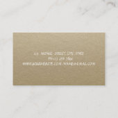 ヴィンテージ,クラフト,レース,水彩花 名刺 (裏面)