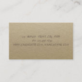 ヴィンテージ，クラフト，金ゴールド紙吹雪，ロータス 名刺 (裏面)