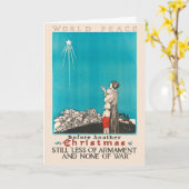 ヴィンテージ クリスマスの平和 カード (黄色い花)