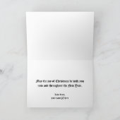 ヴィンテージ クリスマスの教会の信徒たち 暁のミサ シーズンカード (内部)