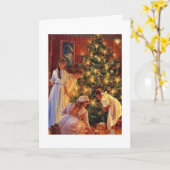 ヴィンテージ – クリスマスの朝。 カード (黄色い花)