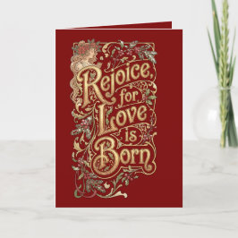 ヴィンテージ クリスマスの祝福 - 愛は生まれる シーズンカード