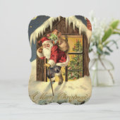 ヴィンテージ : クリスマスの食事への招待 - 招待状 (スタンド正面)