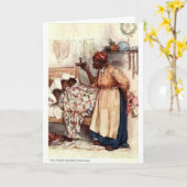 ヴィンテージ - クリスマスイブの就寝時間ルール カード (黄色い花)