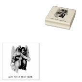 ヴィンテージ「クリスマスエンジェル」ウッドアートスタンプ ラバースタンプ (押印)