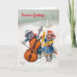 ヴィンテージ・クリスマスカード、アーサー・ティール・キャッツ シーズンカード