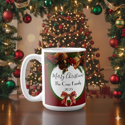 ヴィンテージ クリスマスコーヒー/ホットココア マグ