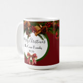ヴィンテージ クリスマスコーヒー/ホットココア マグ (正面左)