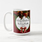 ヴィンテージ クリスマスコーヒー/ホットココア マグ (左)