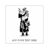 ヴィンテージ「クリスマスサンタ」ウッドアートスタンプ ラバースタンプ (インプリント)