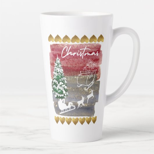 ヴィンテージ クリスマスツリー カフェラテマグ (右)