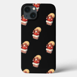 ヴィンテージ クリスマスパターン、陽気なサンタクロース iPhone 13ケース