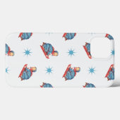 ヴィンテージ クリスマスパターン 雪の中でそり遊びをする子供 Case-Mate iPhoneケース (裏面 (横))