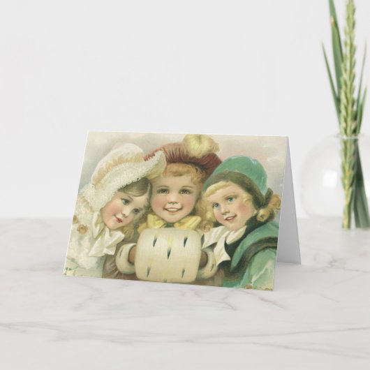 ヴィンテージ・クリスマスビクトリアン姉妹 シーズンカード (正面)