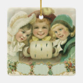 ヴィンテージ・クリスマスビクトリアン姉妹 セラミックオーナメント (裏面)