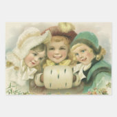 ヴィンテージ・クリスマスビクトリアン姉妹 ラッピングペーパーシート (正面3)