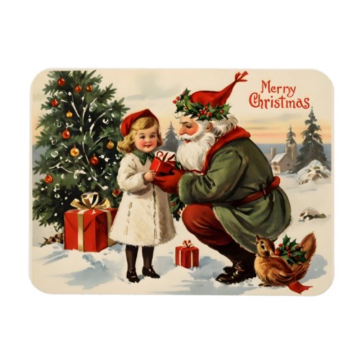 ヴィンテージ・クリスマスポスター マグネット (横)