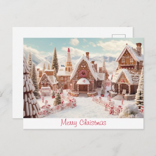 ヴィンテージ クリスマス おめでとう ポストカード (正面/裏面)