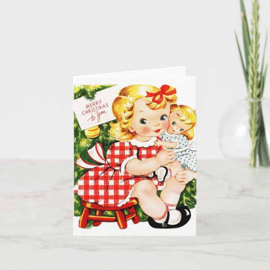 ヴィンテージ クリスマス かわいい女の子 (正面)