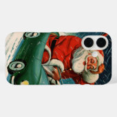ヴィンテージ クリスマス、かわいい車に乗ったサンタクロース Case-Mate iPhoneケース (裏面 (横))