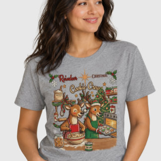 ヴィンテージ クリスマス かわいい ベーキング ホリデー デザイン トライブレンドTシャツ
