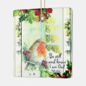 ヴィンテージ・クリスマス「まだ知っている」バイブル・バース セラミックオーナメント (左)