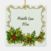 ヴィンテージ・クリスマス「まだ知っている」バイブル・バース セラミックオーナメント (裏面)