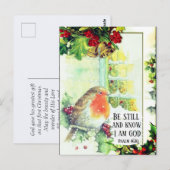 ヴィンテージ・クリスマス「まだ知っている」バイブル・バース ポストカード (正面/裏面)