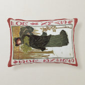 ヴィンテージ クリスマス アートヌーボー スクリブナーズ カバー 1895 アクセントクッション (正面)