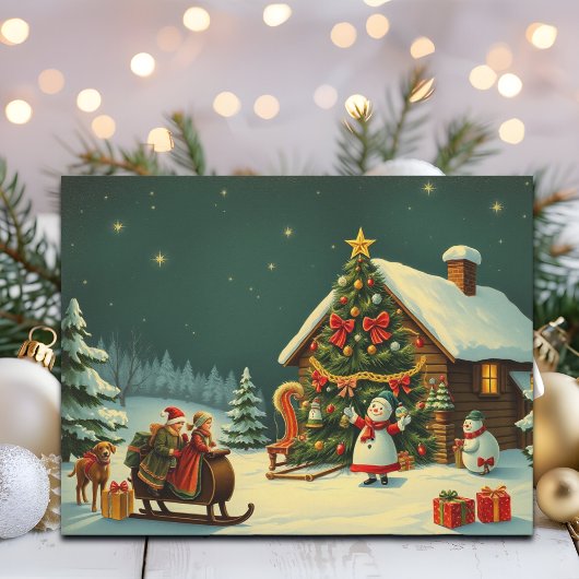 ヴィンテージ クリスマス イラスト