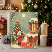ヴィンテージ クリスマス イラスト