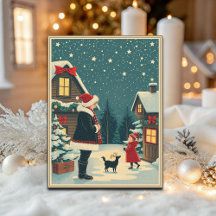 ヴィンテージ クリスマス イラスト