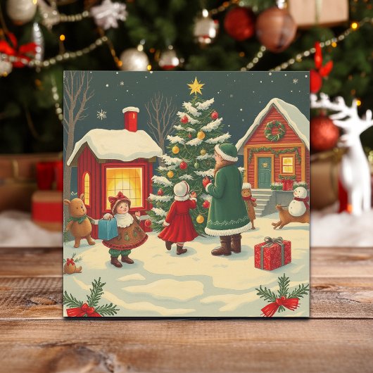 ヴィンテージ クリスマス イラスト