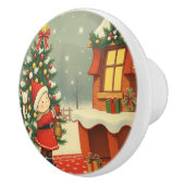 ヴィンテージ クリスマス イラスト セラミックノブ (右)