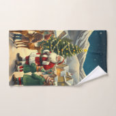 ヴィンテージ クリスマス イラスト ハンドタオル (ハンドタオル)