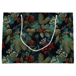 ヴィンテージ クリスマス エレガント スパークル II ラージペーパーバッグ