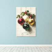 ヴィンテージ クリスマス オーナメント キャンバスプリント (インサイチュ (ウッドフロア))