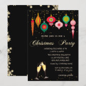 ヴィンテージ クリスマス オーナメント コンパニークリスマス 招待状 (正面/裏面)